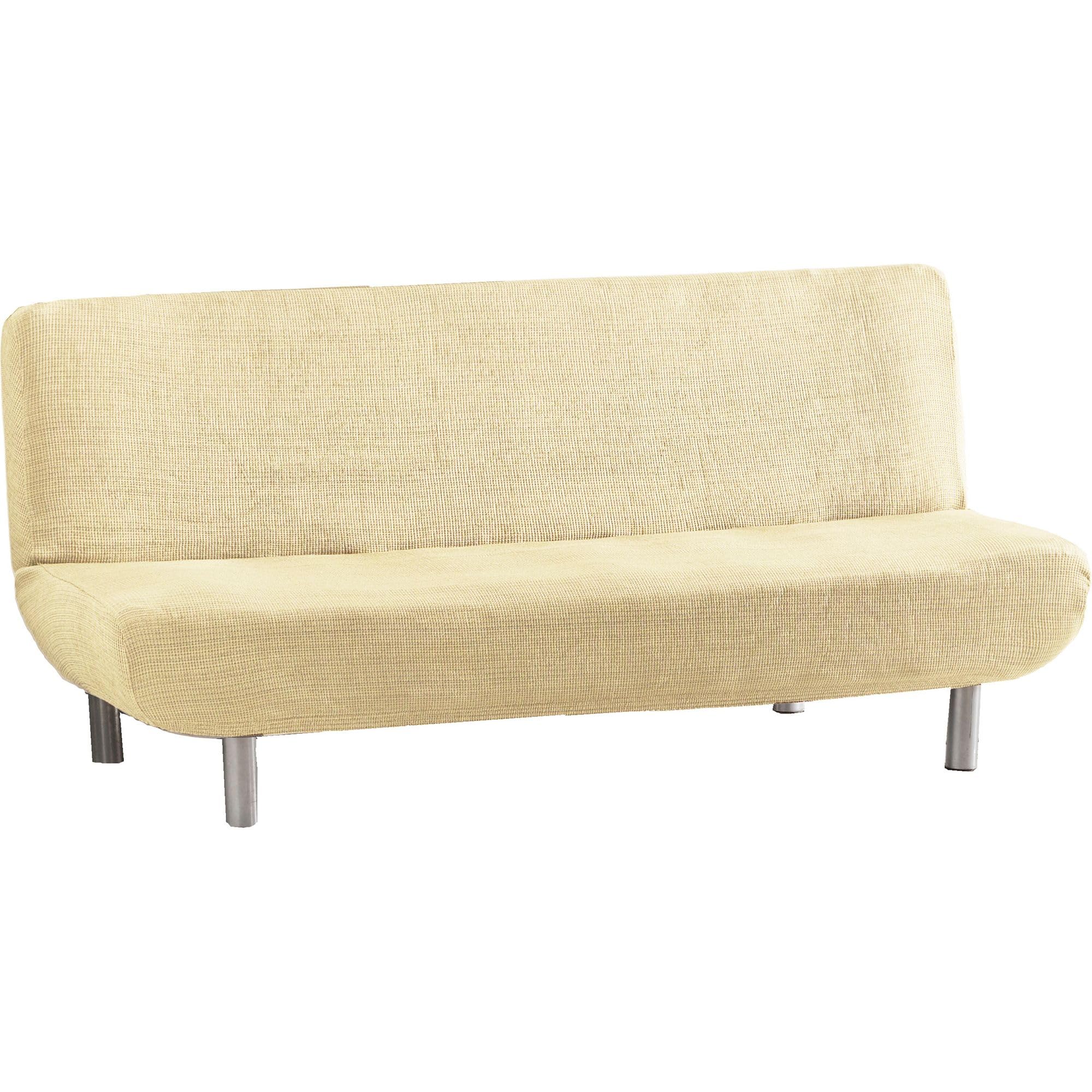 ECOMMERC3 | 3 Seater Sofa Cover Clic-Clac Elastic Jacquard - Ecru Universal Fit for Sofas Click Clack, Breathable and Anti-Wear, Easy to Put on and Take Off
