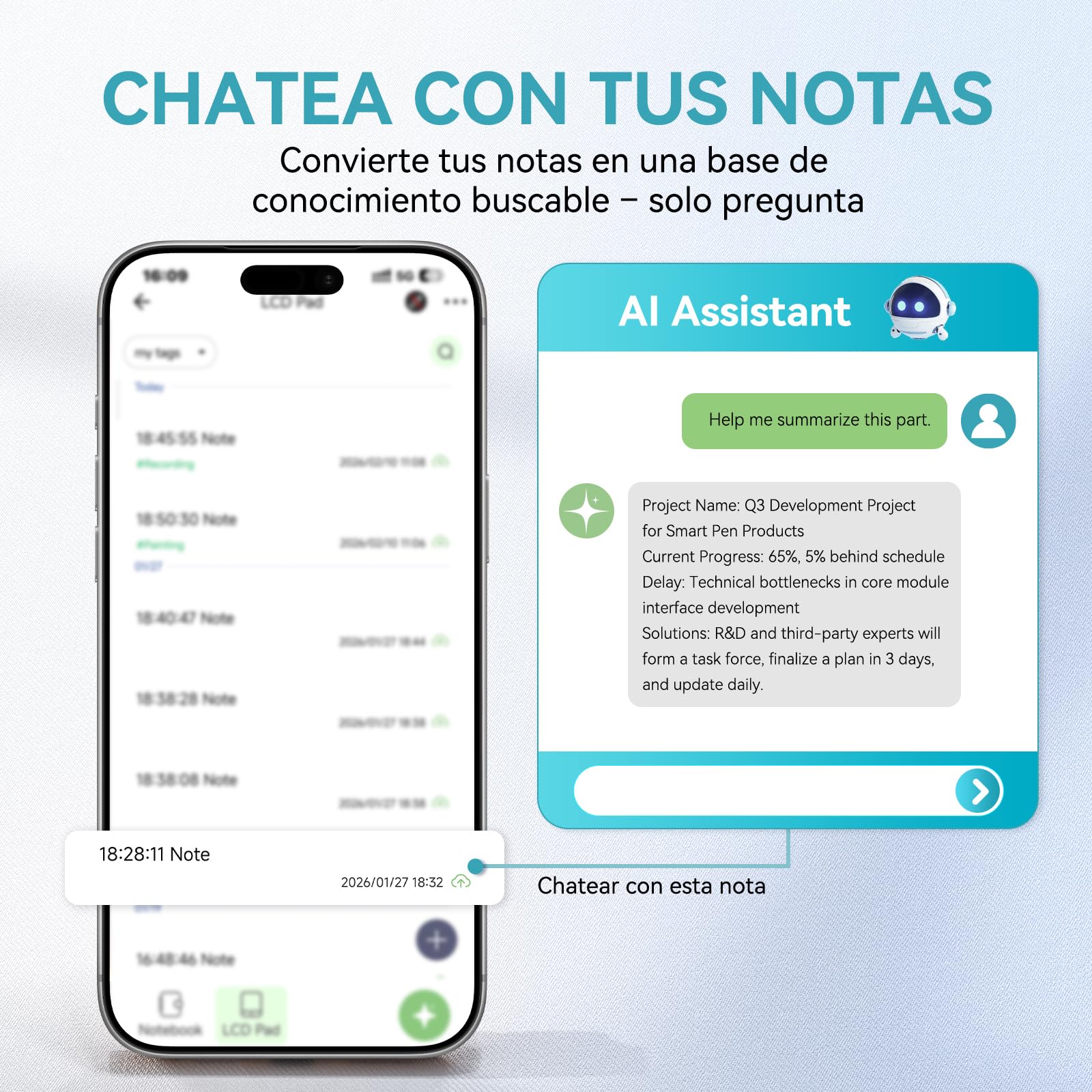 NEWYES SyncPen 4.0 - Cuaderno Digital & Pizarra Digital & Bolígrafo Inteligente, Sincronización y Reconocimiento en 73 Idiomas, 6 Recargas, Ideal para Apuntes de Clase y Minutas de Reuniones