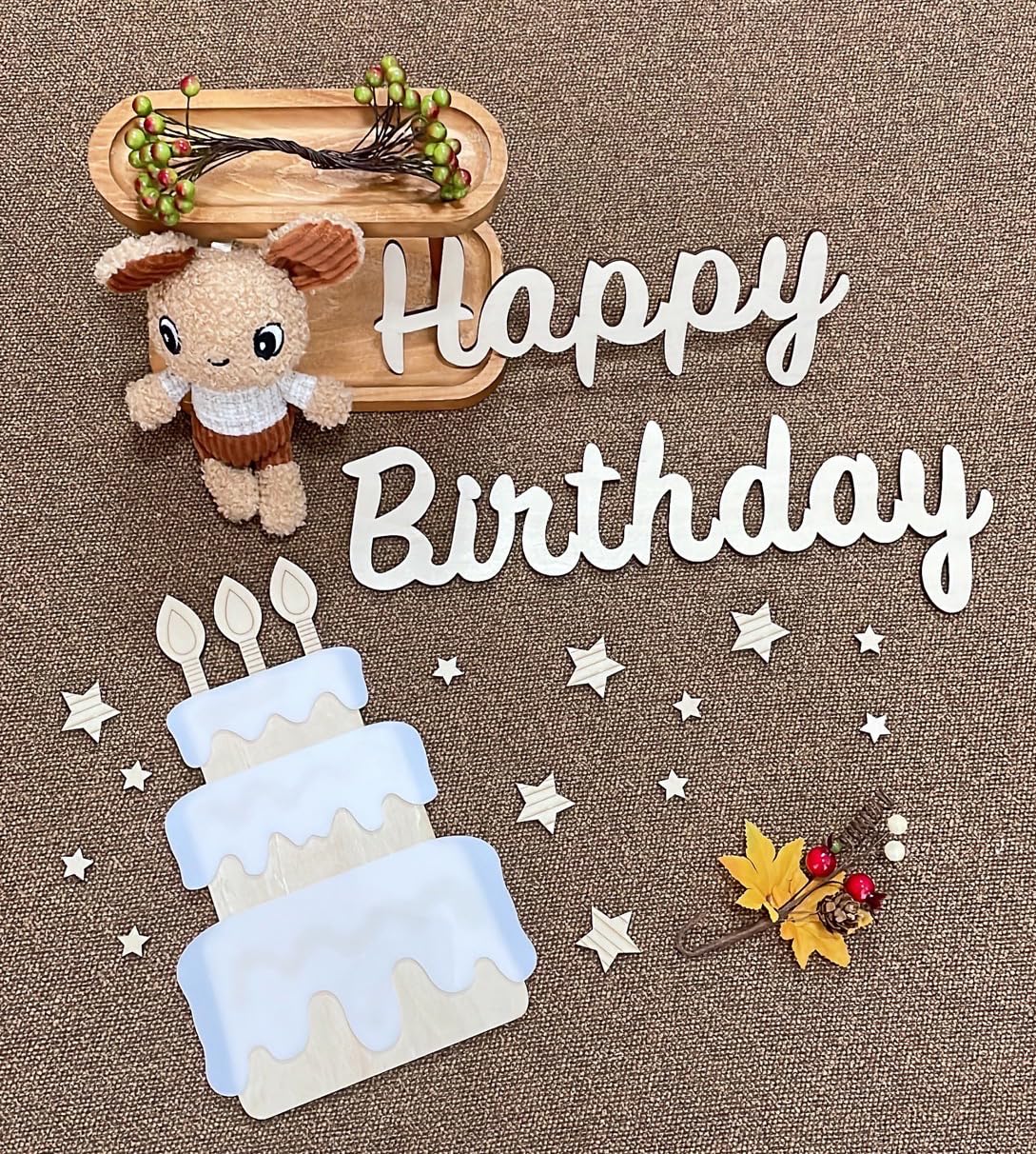 Amazon.co.jp: lollipopk ハッピーバースデー 木製レターバナー