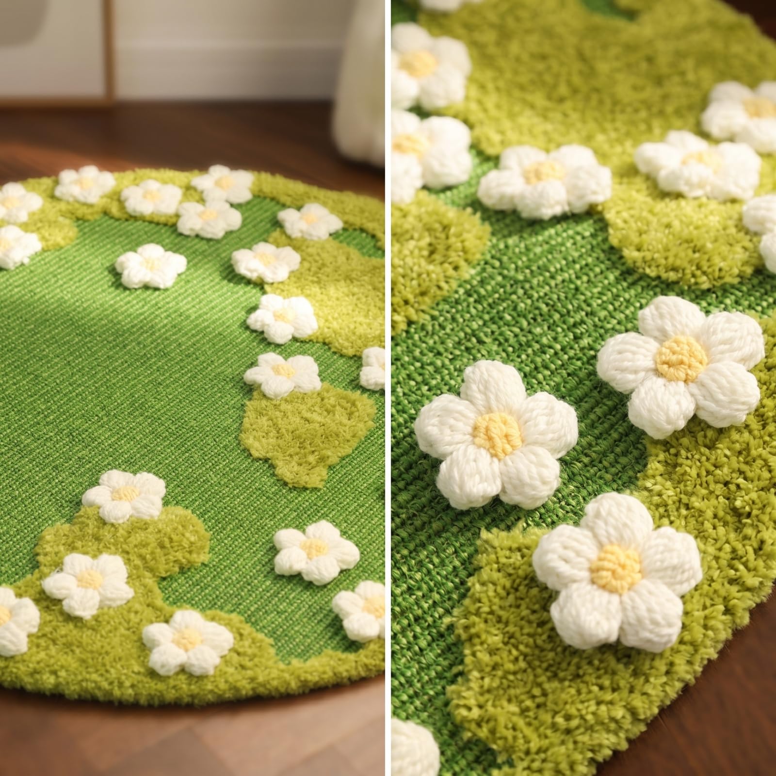 Baoblaze Tapis Grattage Circulaire pour Chat avec Texture Mixte Vert Tissé et Moelleuses pour Détourner s Sols et Meubles Précieux Confortable pour avec Animaux