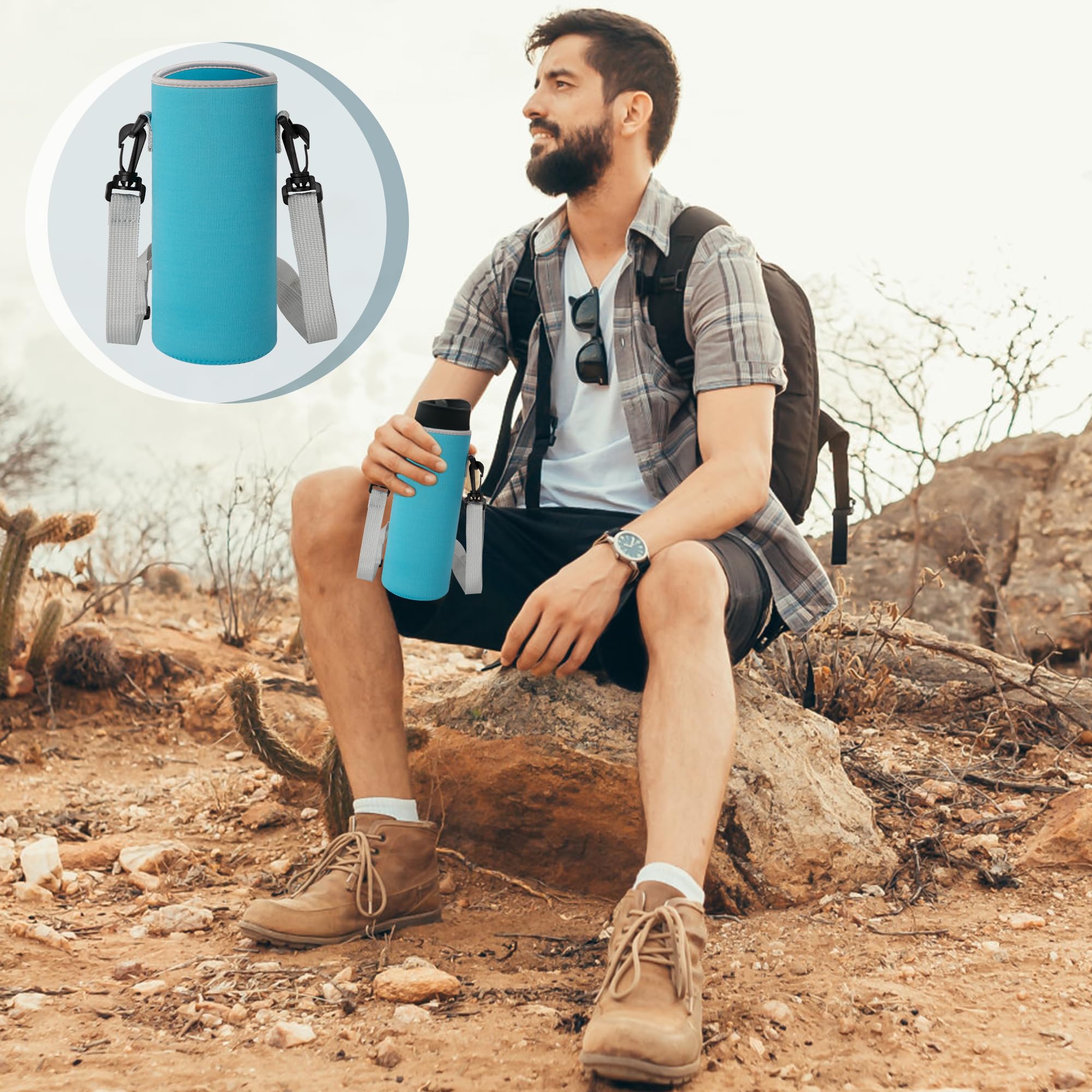 Borsa Portabottiglie Isolata In Neoprene – 750 Ml, Tracolla Regolabile, Per Borracce Acciaio E Plastica