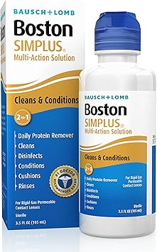 Amazon.com: Boston SIMPLUS Multi-Action Contact Lens Solution to Clean ...
