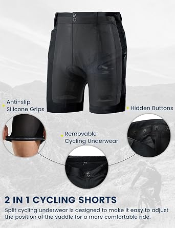 Nepest Men's Mountain Bike Trousers 4-Way Stretch Quick Dry Cycling