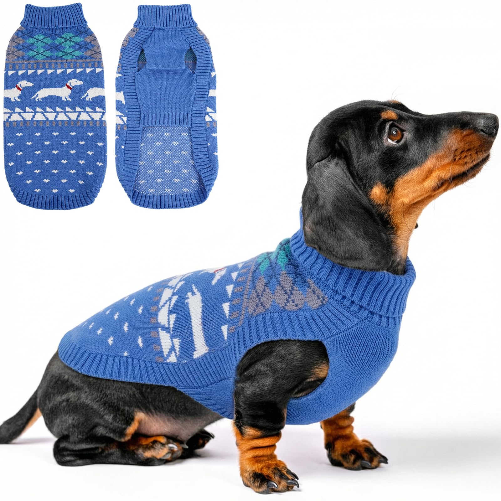 Lelepet Dog Jumper for Dachshund, Turtleneck Pullover for Small Dogs โ image 1