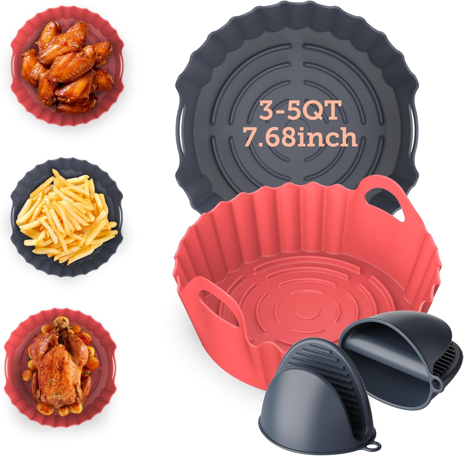 COSORI Dual Basket Air Fryer 9 Qt with 2 Silicone Liners for 3-5 Qt Air Fryers