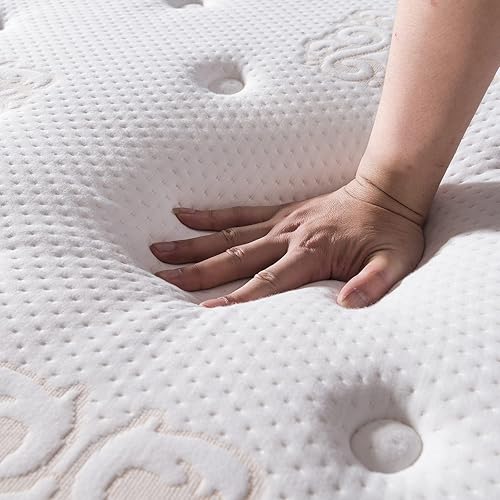 Miniatura 4 de Colchón corto Queen de 11.4 pulgadas con parte superior de almohada, colchón híbrido de resorte de bolsillo para RV, colchón firme de espuma