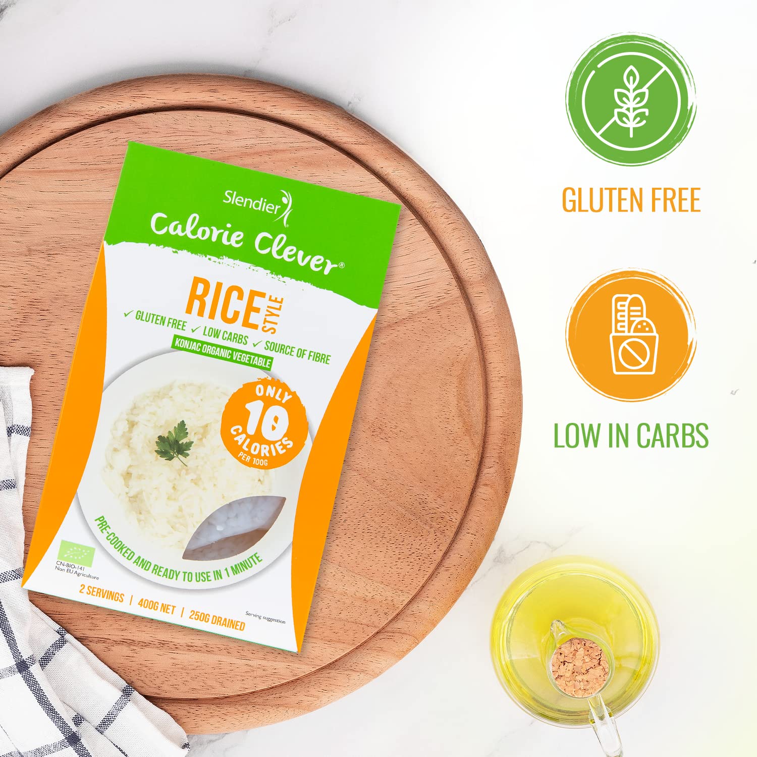 6x Slendier Bio Konjac Riz 6x400g