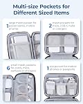 BAGSMART Electronics Organizer Travel Case, Travel Cable Organizer Bag, Charger Organizer, Travel Essentials, Cord Organizer, Tech Organizer as Travel Accessories for Charger, Phone, Earphone, Black