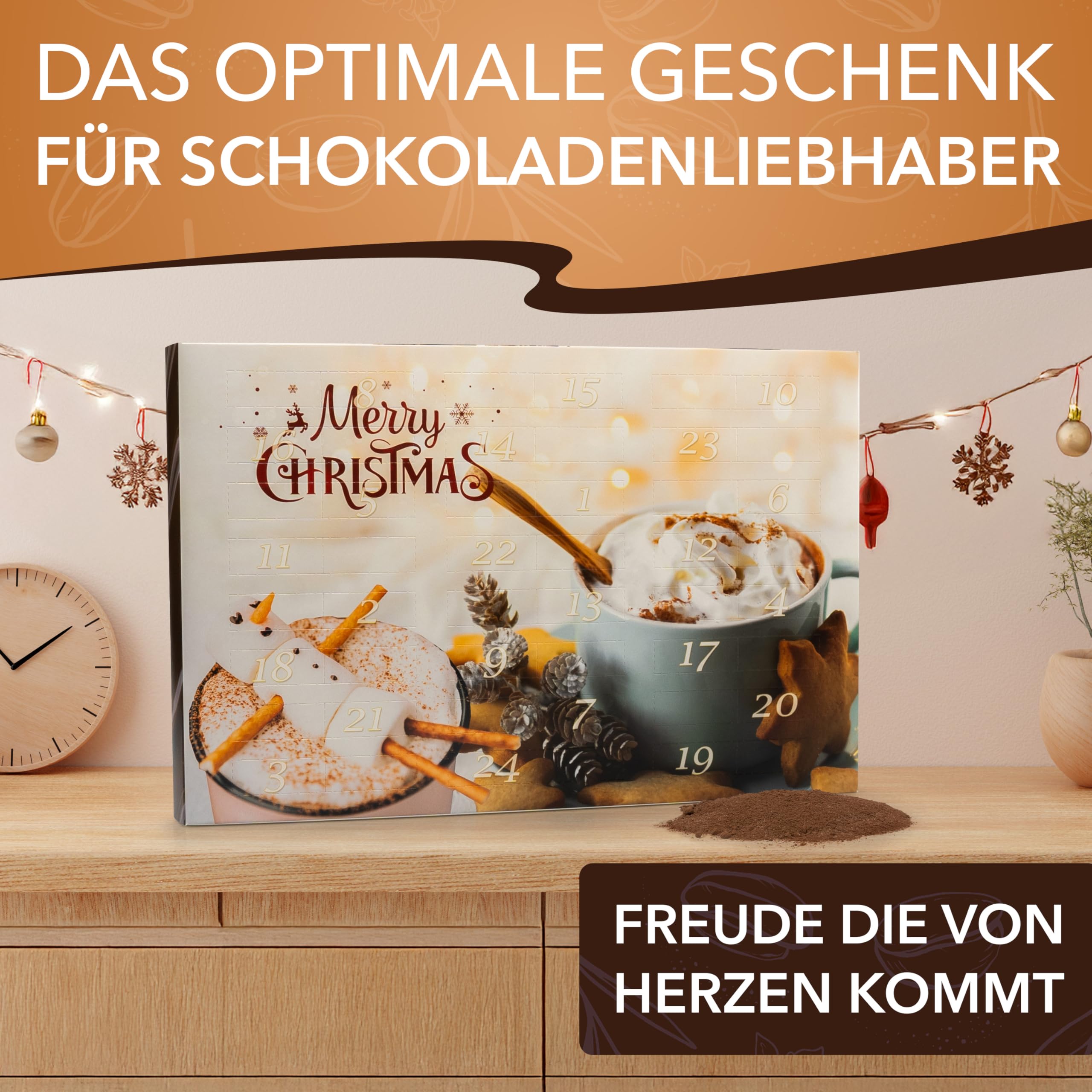 C&T Trinkschokolade & Kakao Adventskalender 2025 (No2) | 24 Sorten echte italienische Trinkschokolade mit Verfeinerungstipps | Trinkschoko Weihnachtskalender
