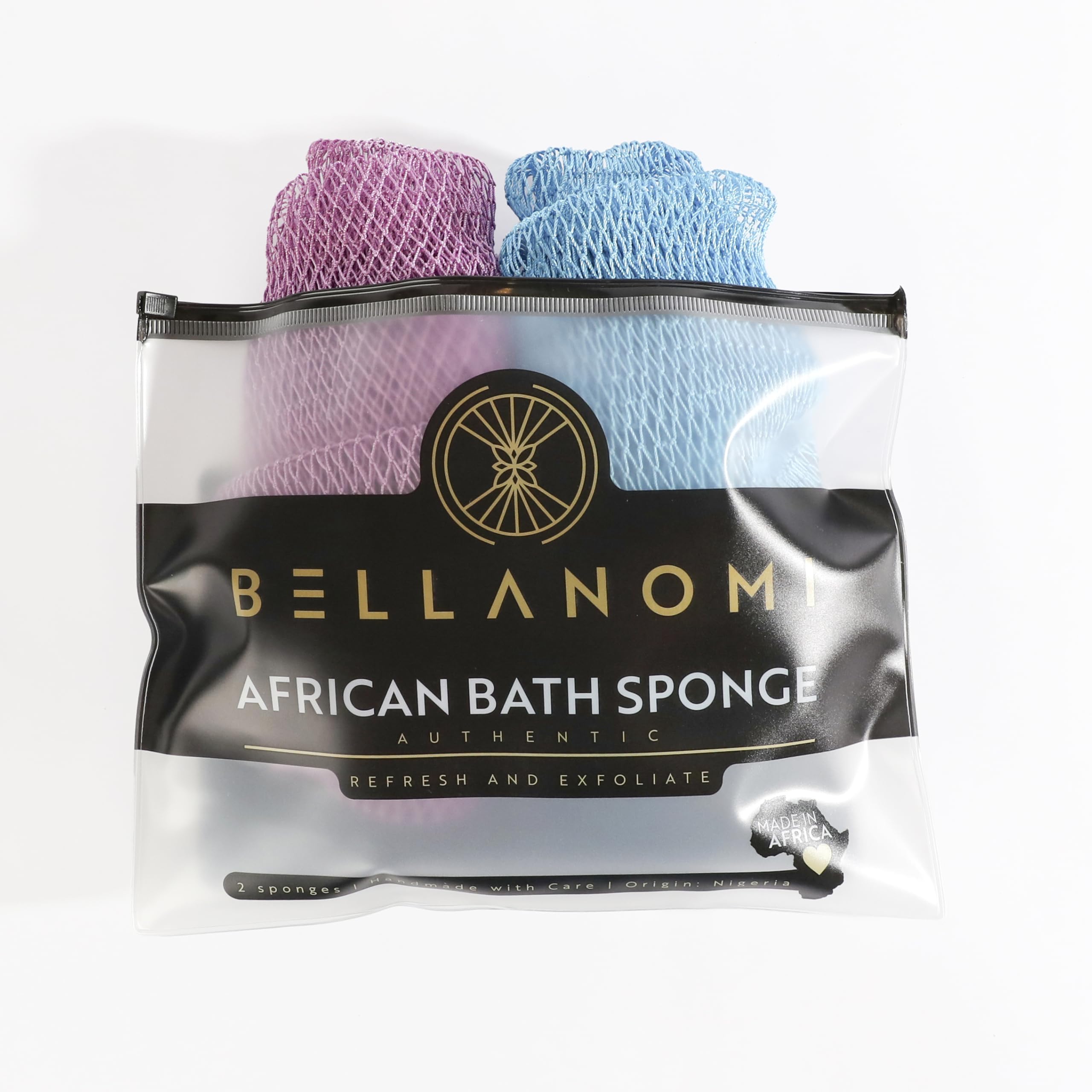 BELLANOMI African Exfoliating Net Sponge 2-Pack