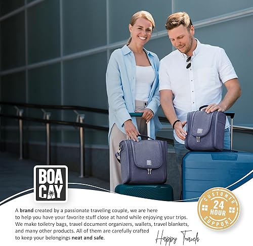 Miniatura 9 de Bolsa premium de artículos de aseo personal para viaje, para hombres y mujeres, bolsa de higiene, kit organizador de baño, con soporte de banda