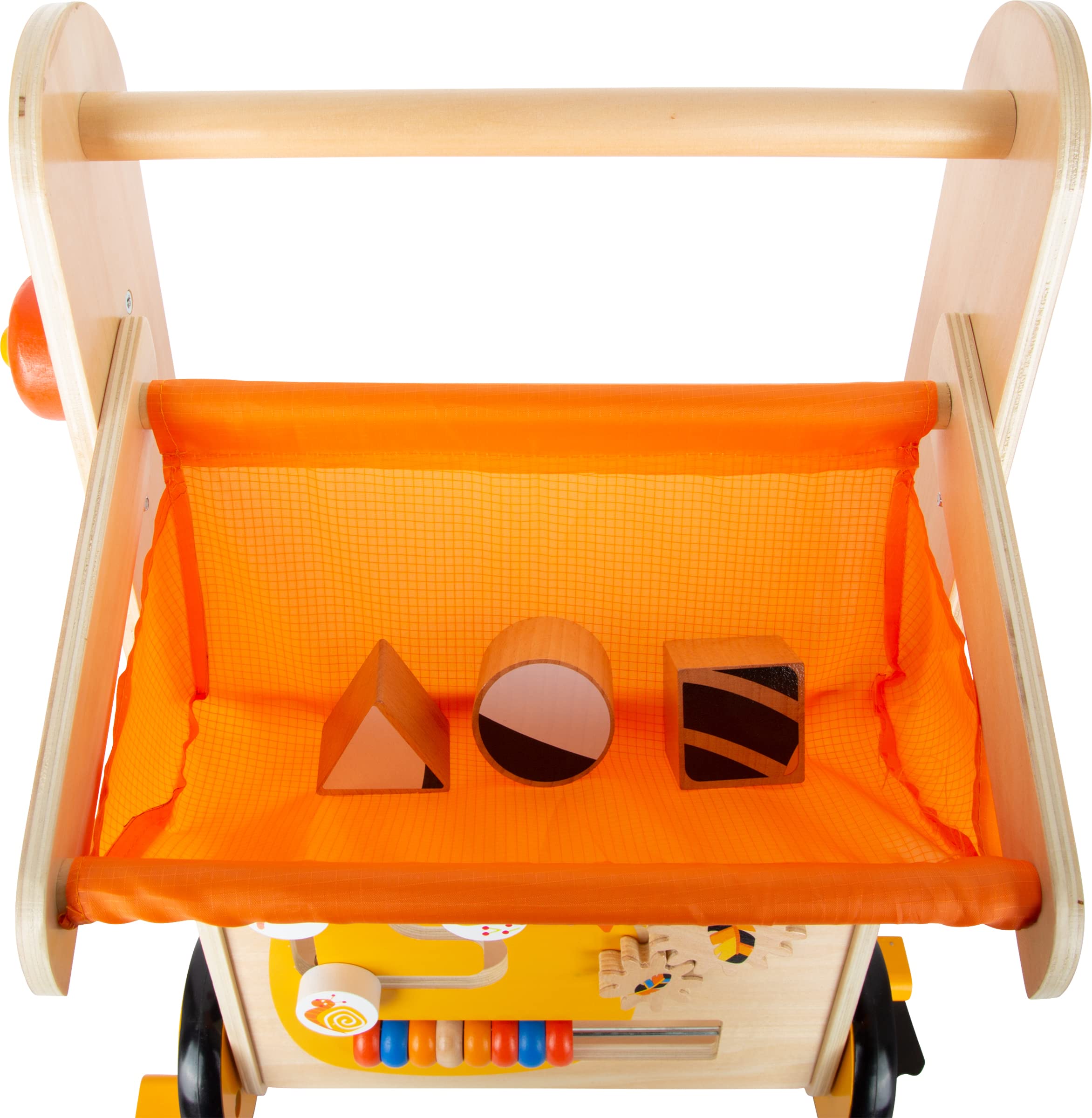 small foot Lauflernwagen Tukan aus Holz mit Bremssystem und vielseitigen Spielmöglichkeiten, für Kinder ab 1 Jahr, 11737