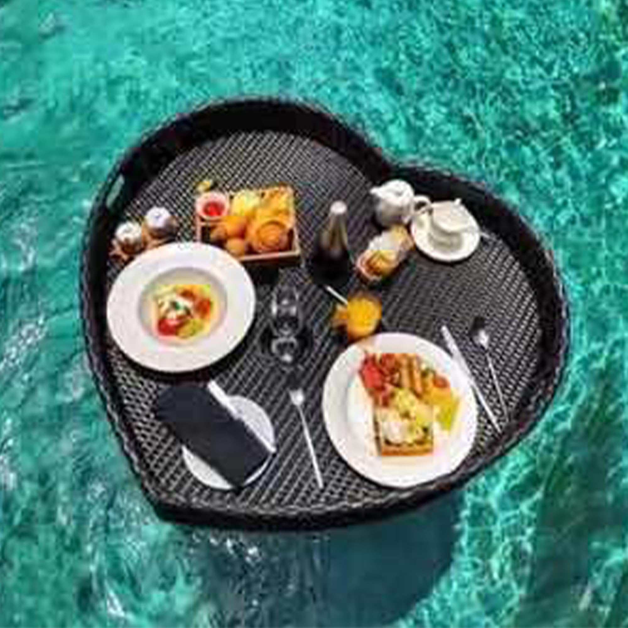 Prettiee Floating Tray for Serving Drin & Food Perfect for Pool Hot Tub & Beach Entertainment Slish & Functal Serving Solut (Estilo7)