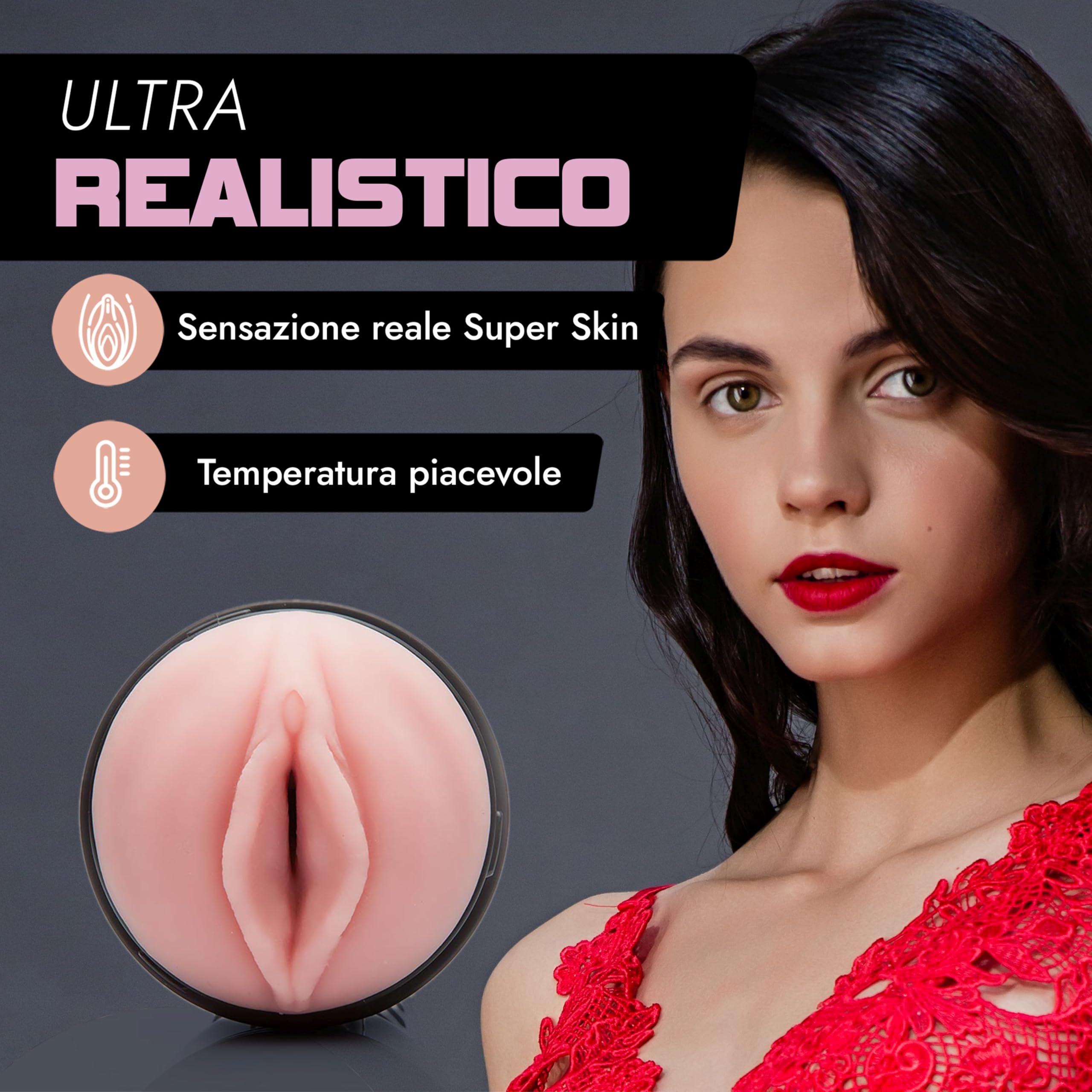 Fleshlight Pink Lady Stamina Training Unit - SuperSkin masturbatore, giocattolo del sesso estremamente realistico