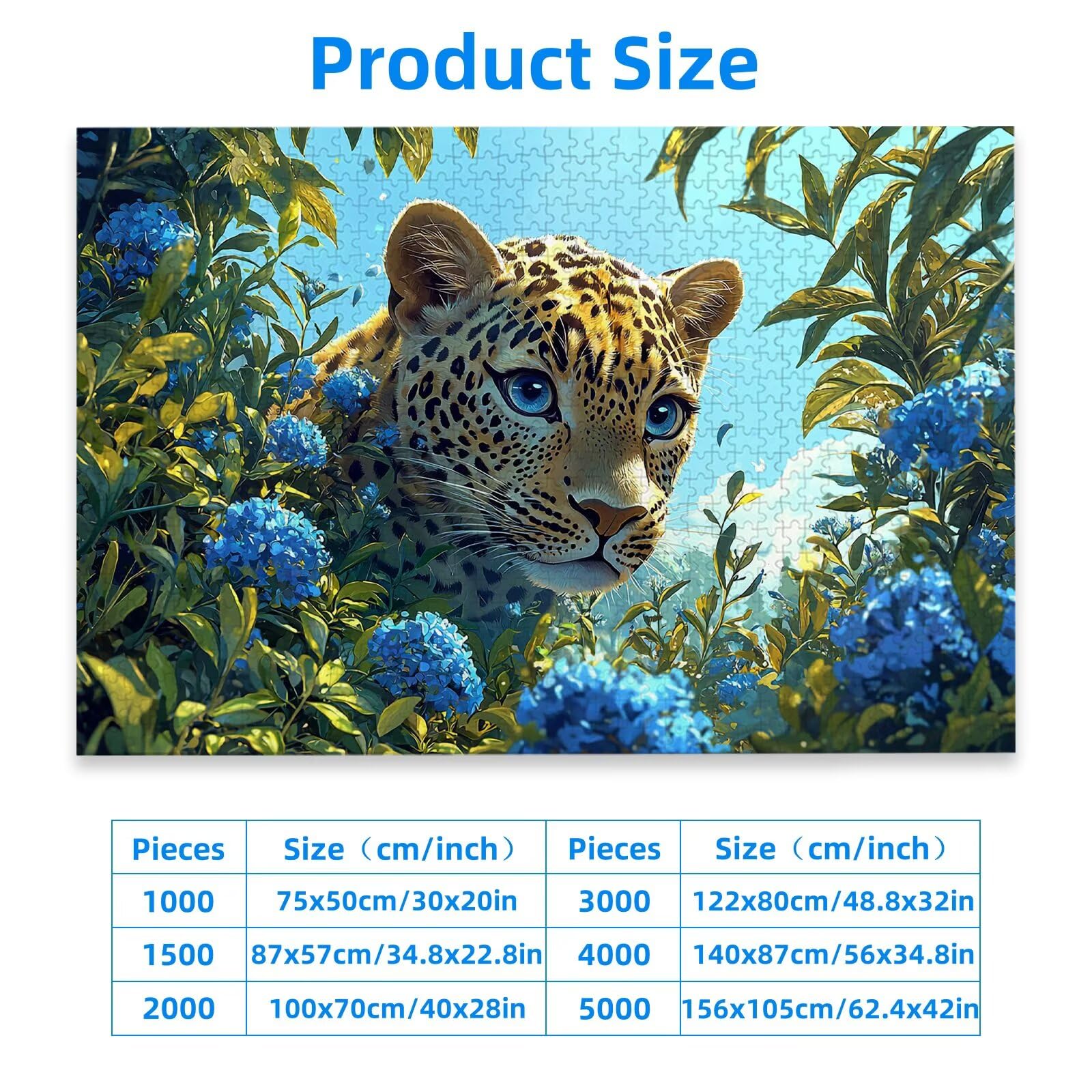 Puzzle 1000 sztuk Leopard, Puzzle ze zwierzętami 1000 sztuk dla dorosłych i nastolatków, drewniane puzzle z wykwintnym opakowaniem, rodzinne gry edukacyjne, dekoracje domu, prezent dla dorosłych-3379