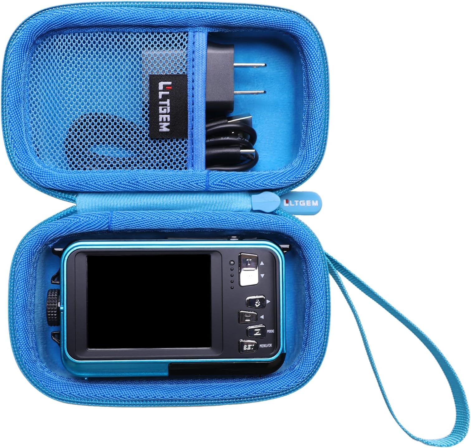 Underwater Camera Case Compatible with Yifecial/YEEIN/YISENCE/Focusify/SPUNALP 4K Waterproof Camera, Blue