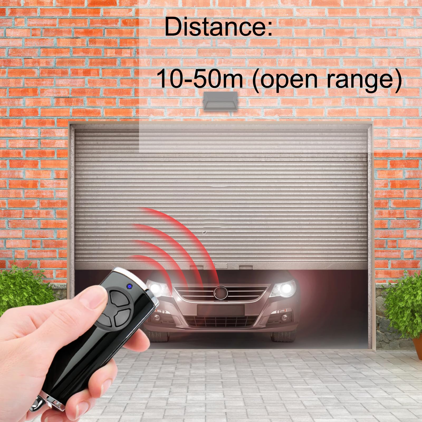 Abridor de puerta de garaje compatible 868,3 MHz para Hörmann BS, 2 piezas de repuesto Hormann mando a distancia para puerta de garaje compatible con HSE-4-868-BS,HSE2-868-BS, HS4-868-BS, HS1-868-BS