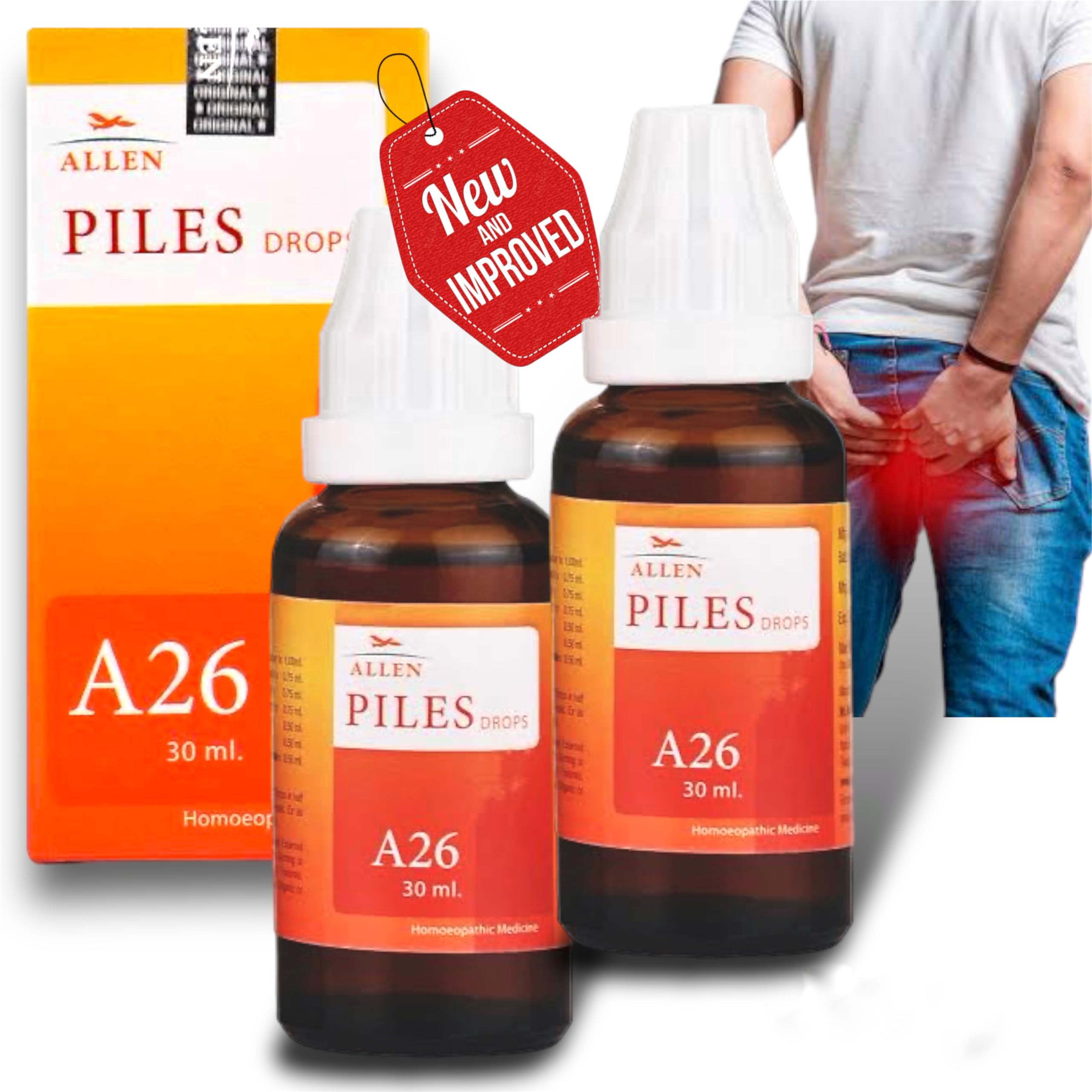 Allen A26 Piles Drops Homeopathy - 30ml - Pack Of 3 Bottles (B0CHFBX64Y) Amazon Price History, Amazon Price Tracker