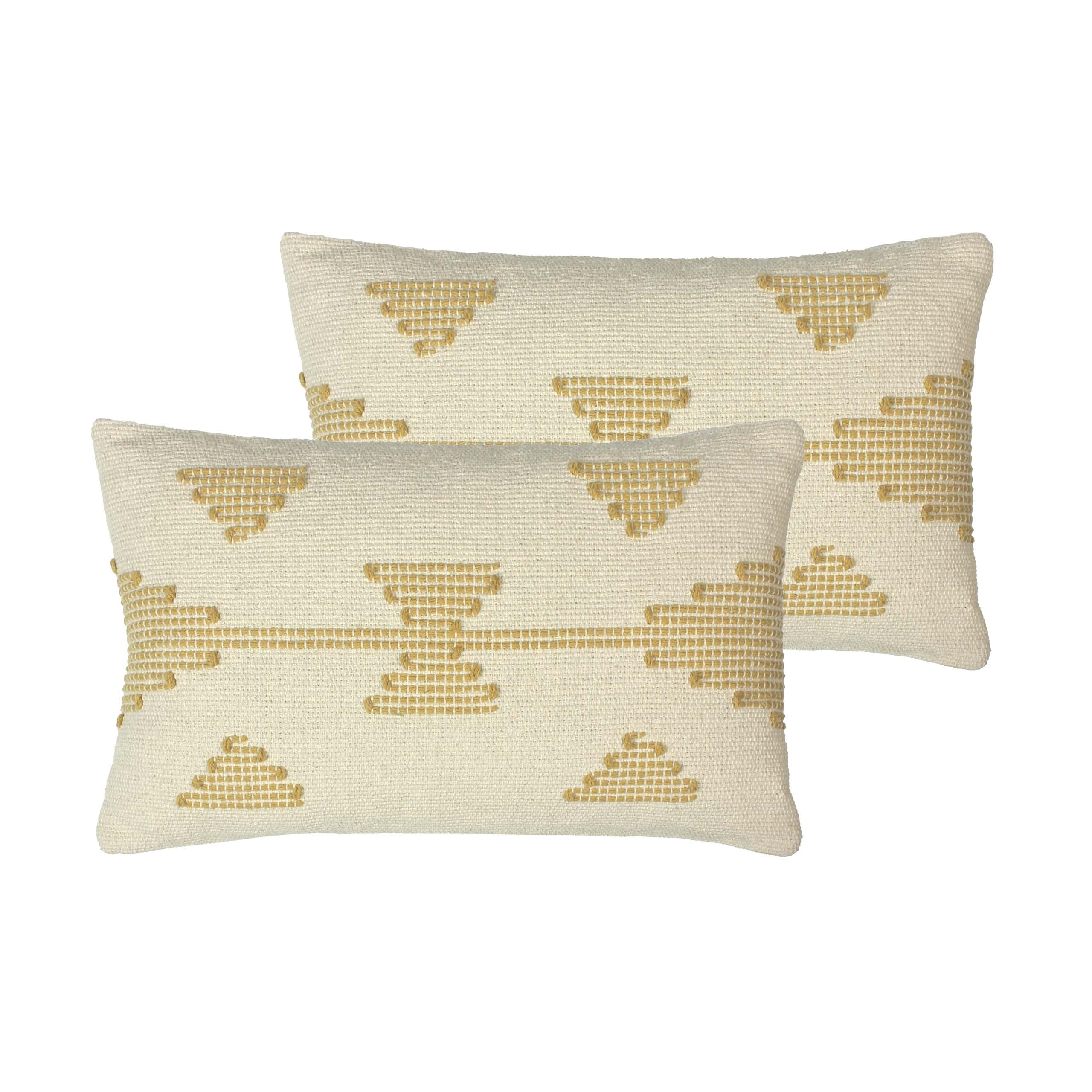 furn. Sonny Polyester Filled Cushions (Twin Pack), Cotton, Honey