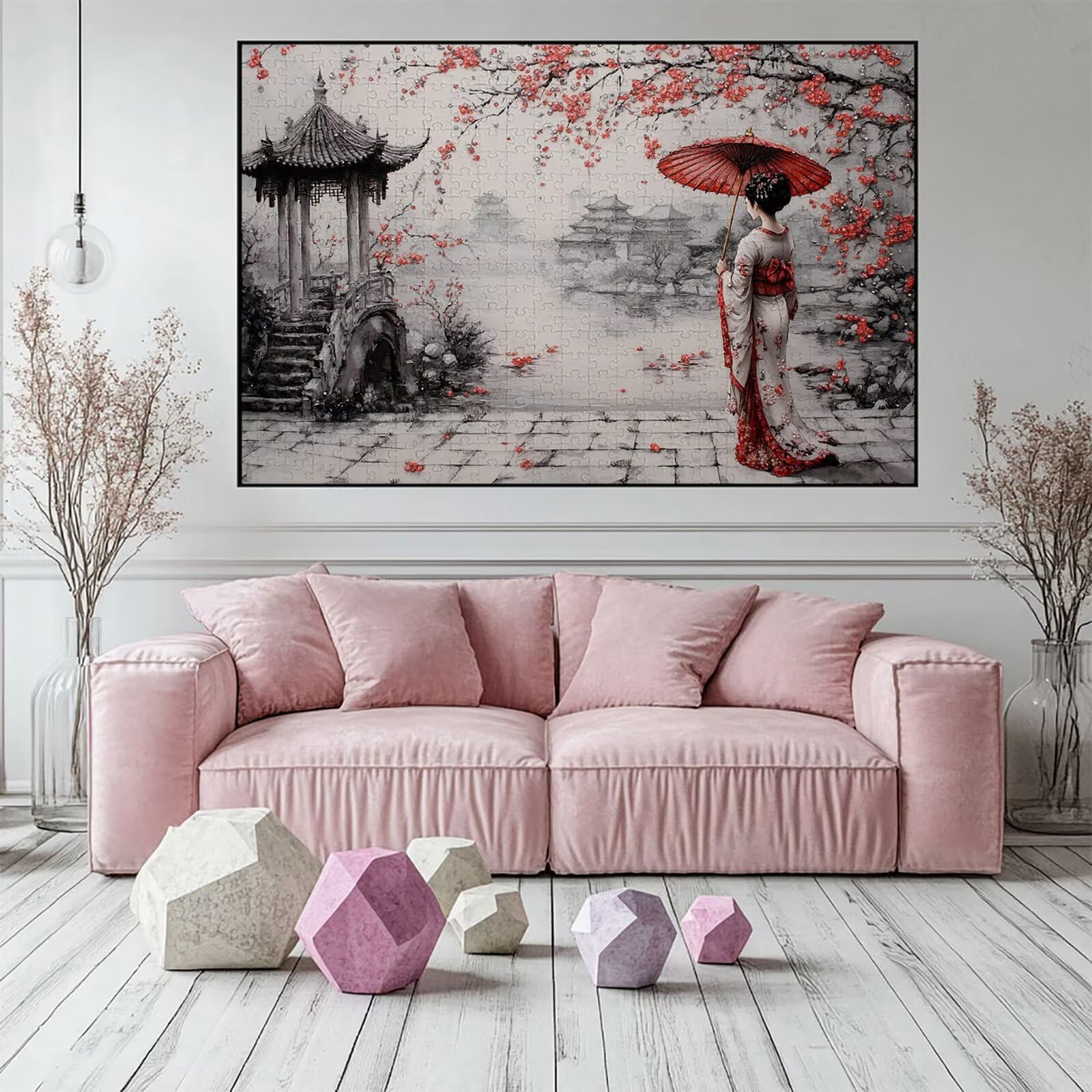 Puzzle 3000 elementów Japonia puzzle dla dorosłych kobiet 122 x 81 cm unikalne rzemiosło klasyczne 3D drewniana układanka do rodzinnych gier biznesowych, układanka do samodzielnego wykonania nawet do