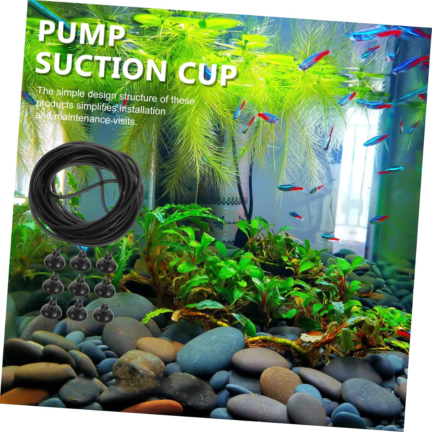 MAGICLULU 1set Fish Tank Oxygen Pump Accessories Wire Fixed Cup Kit for Air Pump Installation Easy to Install and Maintain for Aquarium Use and Daily Replacement