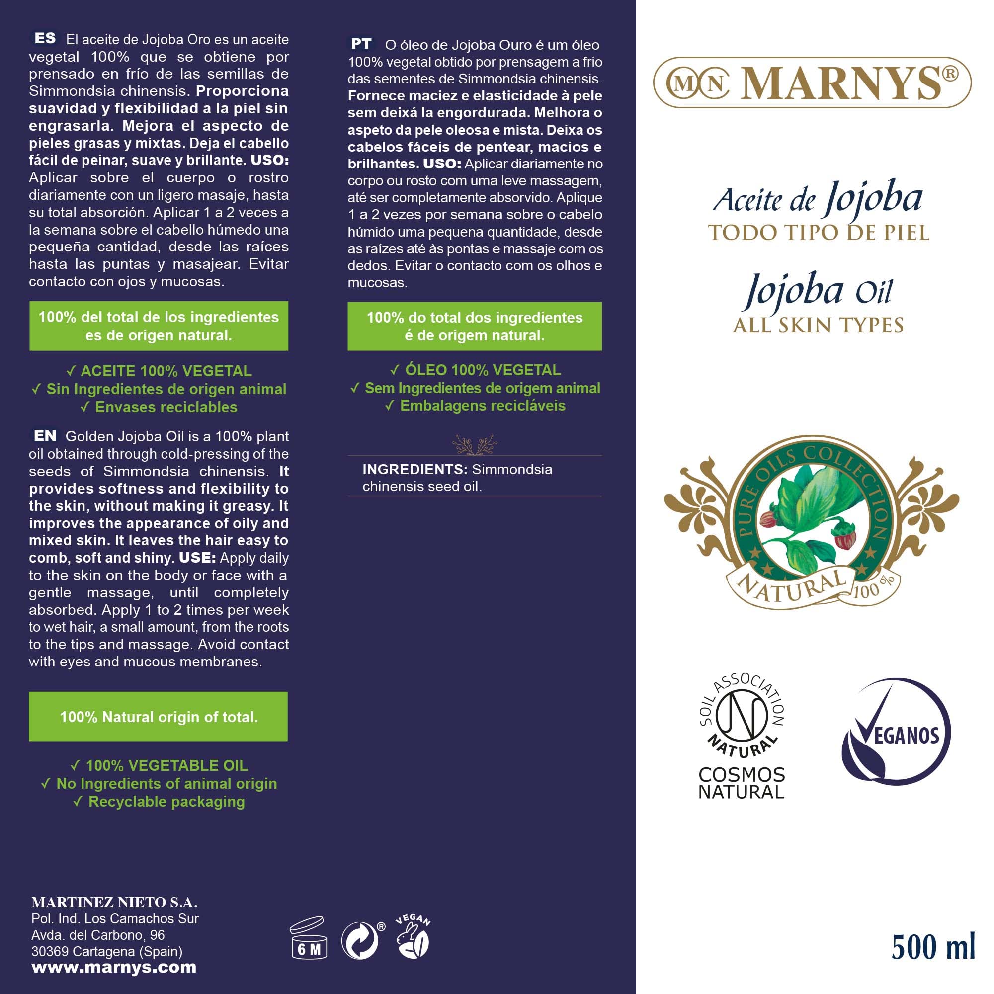 MARNYS Olejek do ciała, 500 ml