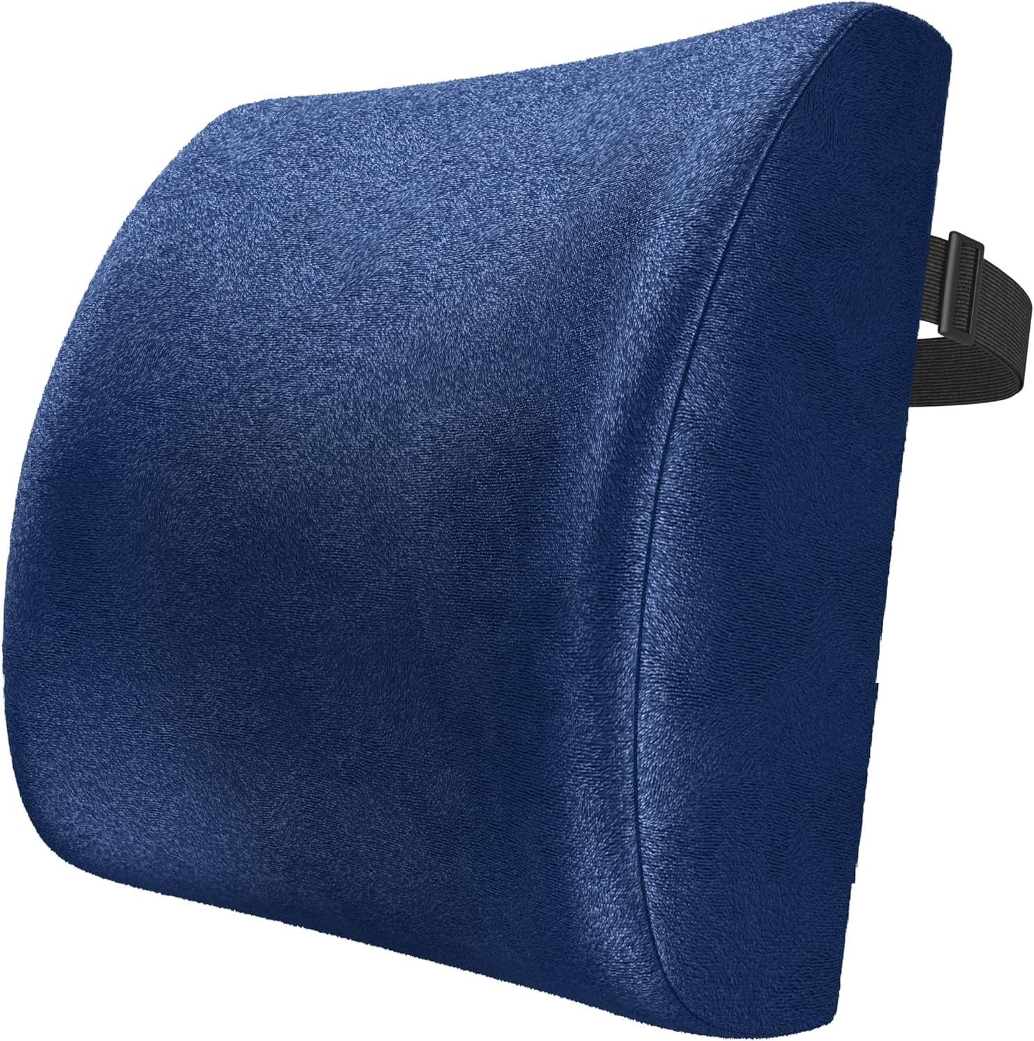 4V1® Lumbar Support Pillow for Car & Office Chair - Memory Foam Car Seat Back Support for Lower Back Pain Relief, Orthopedic Lumbar Cushion for Driving, Work from Home, Gaming Chair & Travel SK6