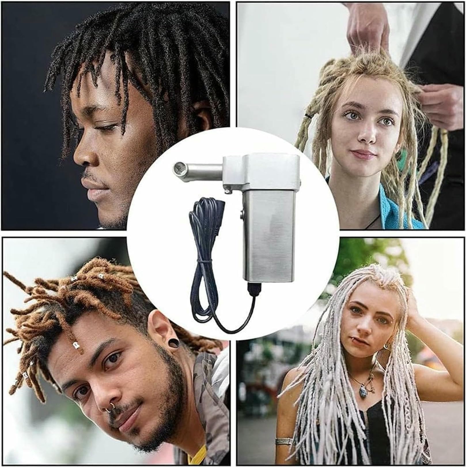 Ręczny Dreadlocks Maker, Maszyna Do Płetania 6-16 Mm Z 20 Igłami I 6 Modelami Głowy