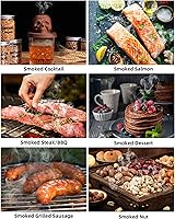 Vista 4 de Virutas de madera natural para ahumador de cóctel, 4 sabores, para fiestas de cóctel, chips de ahumado de combustión rápida compatibles