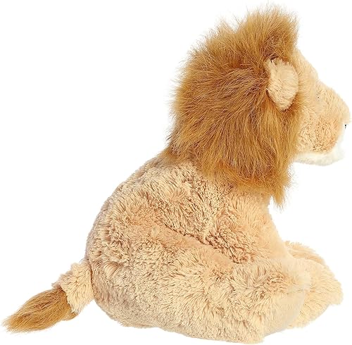 Miniatura 3 de Aurora® Peluche de león de peluche – Comodidad acogedora – Acurruces sin fin – Marrón 14 pulgadas