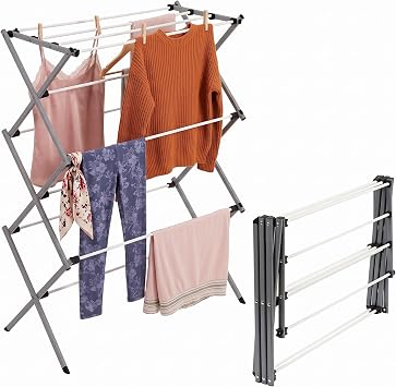 Honey-Can-Do 6-Tier Collapsible Clothes Drying Rack, 30", White