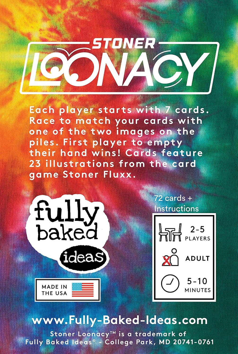 Looney Labs Stoner Loonacy Card Game - Hilarious Fast-Paced Matching Fun for Adult Game Nights