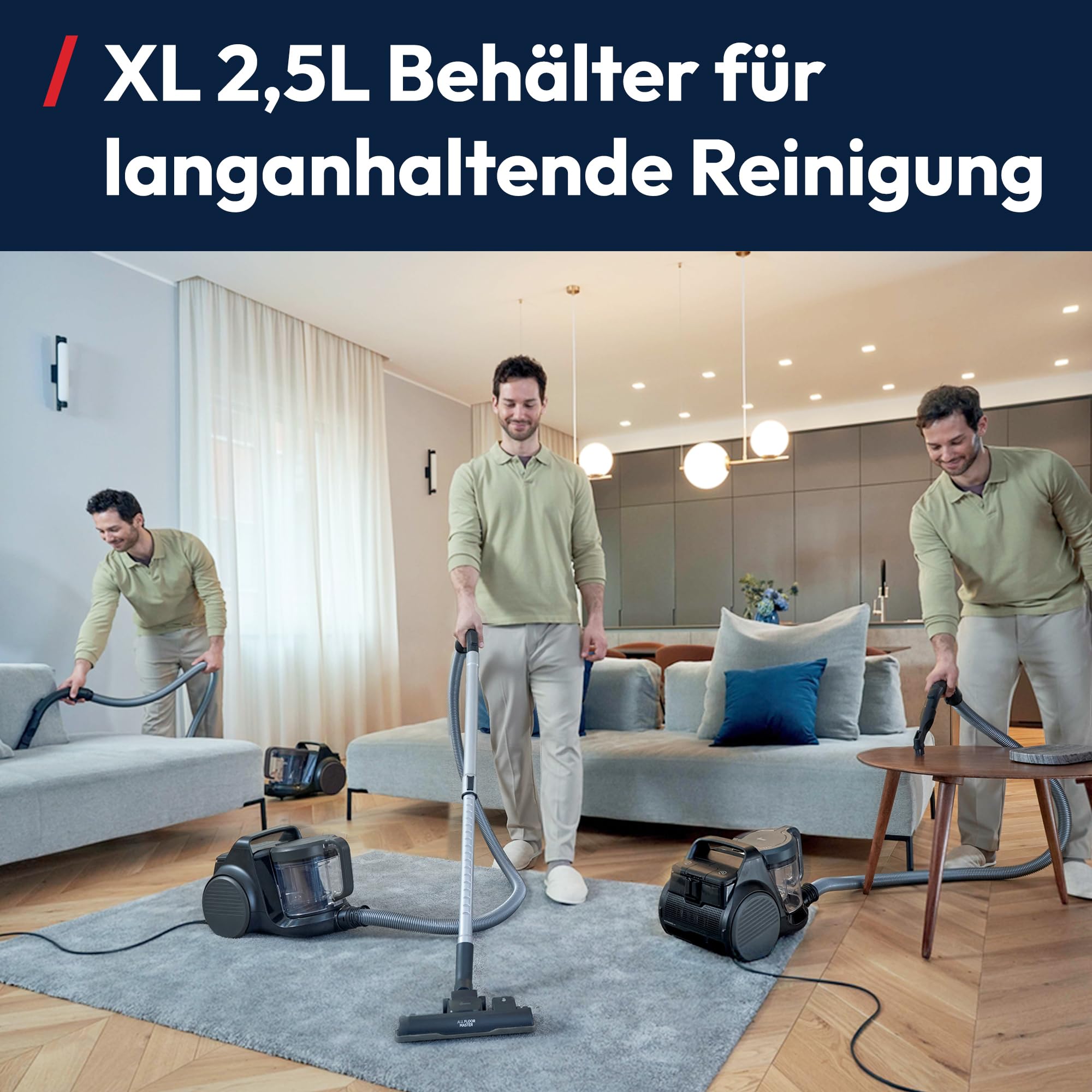 Hoover HP2 leistungsstarker Boden-Staubsauger ohne Beutel für Hartböden & Teppiche, Sauger, leicht & kompakt, EPA-Staubfilter, 2,5L Staubbehälter inkl. Zubehör, 850W, Staubsauger mit Kabel 10m