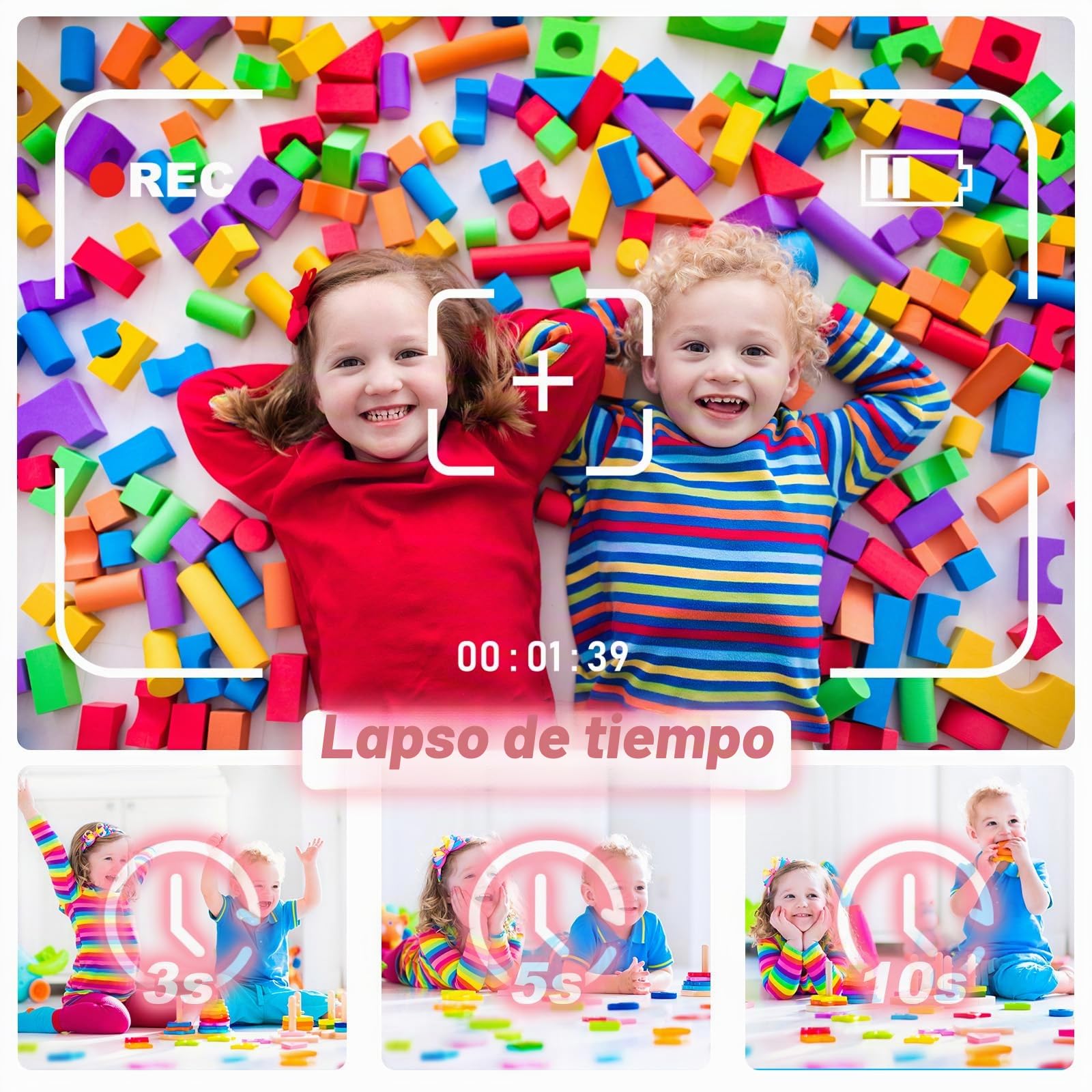 Uleway Camara Fotos Infantil Instantanea,Cámara de Fotos para Niños con Pantalla 2,4", 3 Papel de Impresión y Tarjeta SD de 32GB, Regalos Juguete para Niños y Niñas 3 4 5 6 7 8 9 10 11 12 Años-Rosa