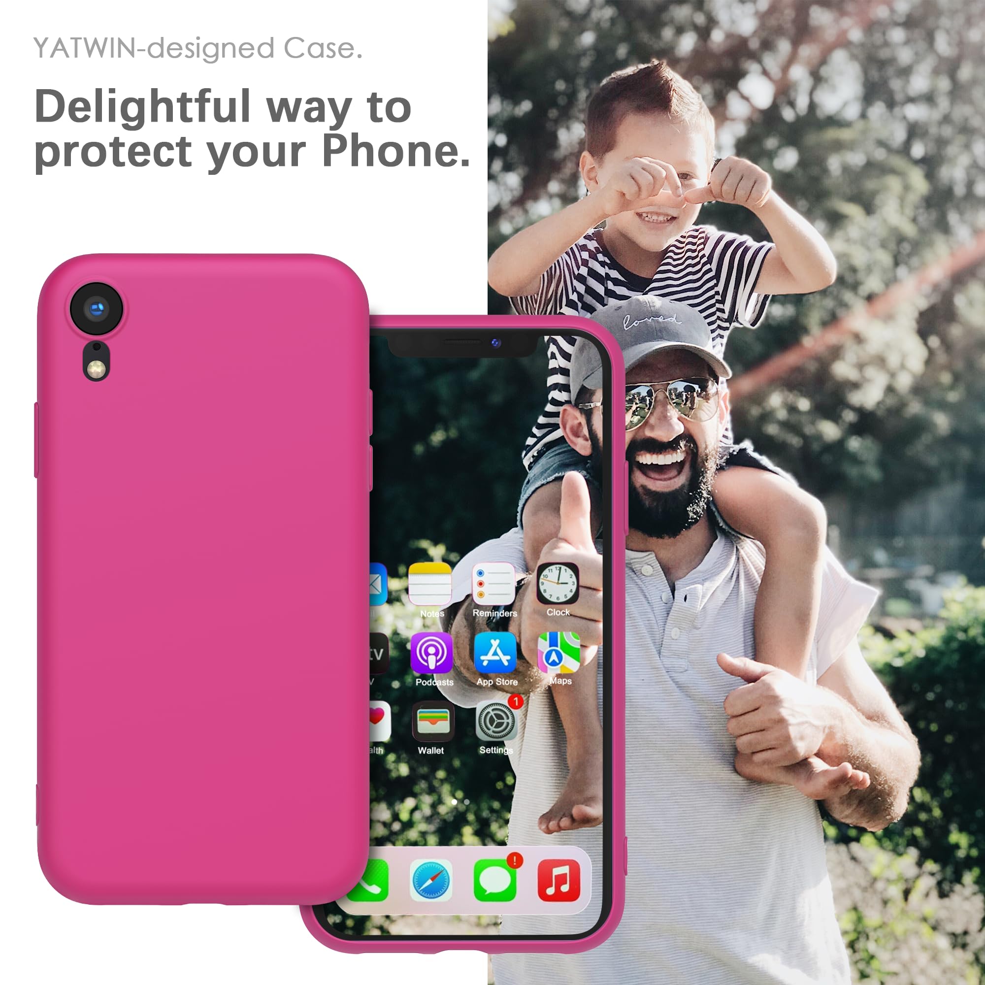YATWIN Silicone Case for iPhone XR Soft-Touch, Shockproof, DustProof - Image 2