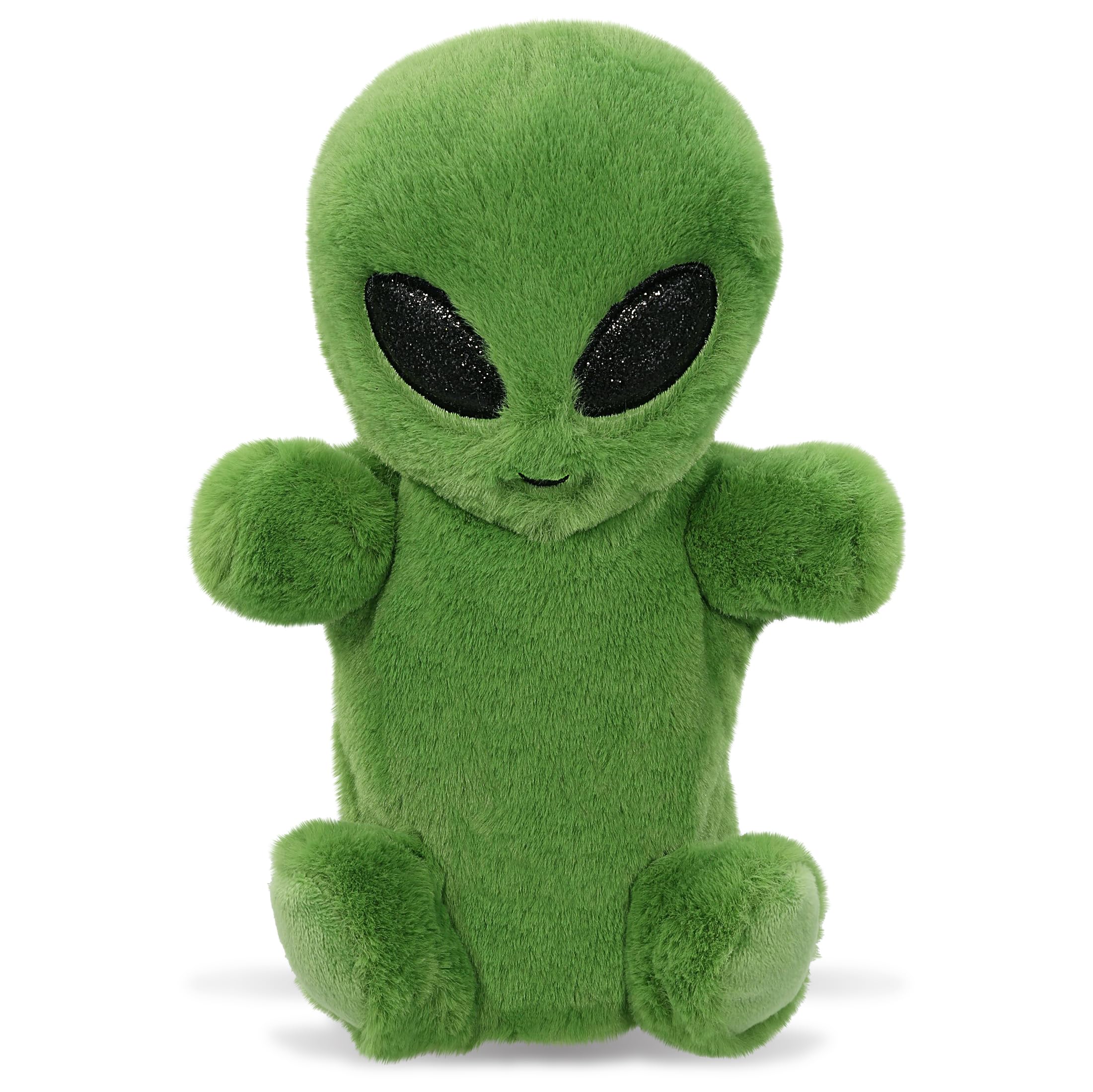 DolliBu Green Alien Stuffed Doll Hand Puppet - Cute Plush Puppet Toy