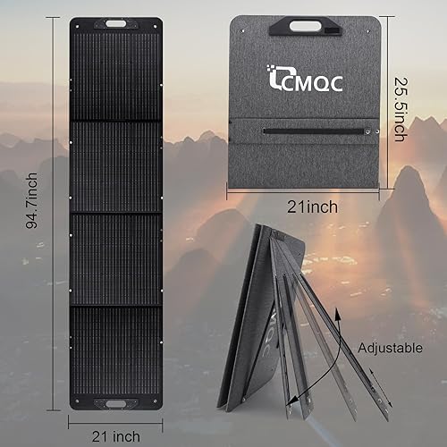 Miniatura 3 de CMQC Panel solar portátil de 200 W, cargador solar plegable de 36 V, paneles solares para generador solar para teléfono, iPad, laptop, caravana,