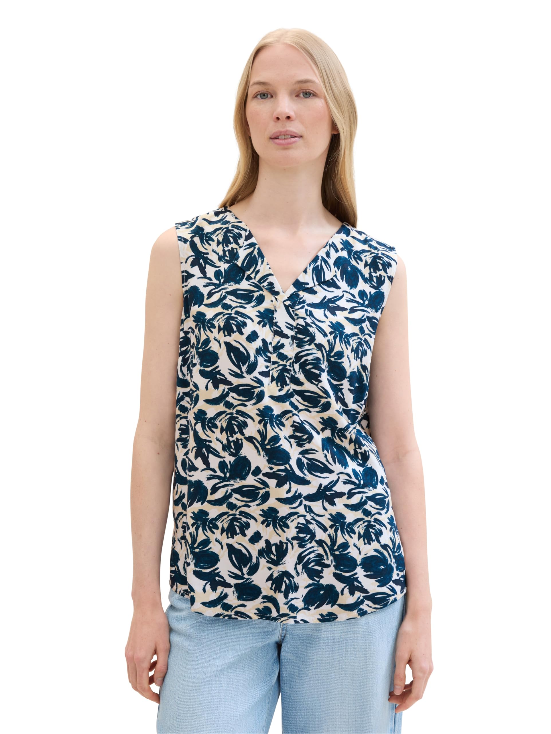 TOM TAILOR Damen Blusen Top mit Muster