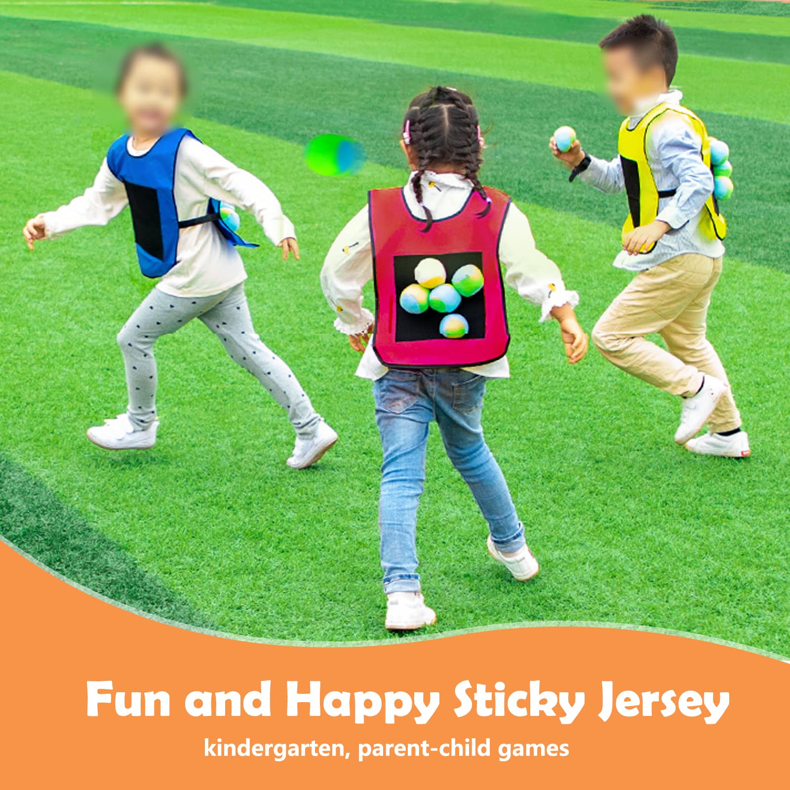 Jeu De Gilet Collant & Lancer De Balle - Jouet Lavable Enfants - Intérieur/Extérieur - 2 à 8 Joueurs