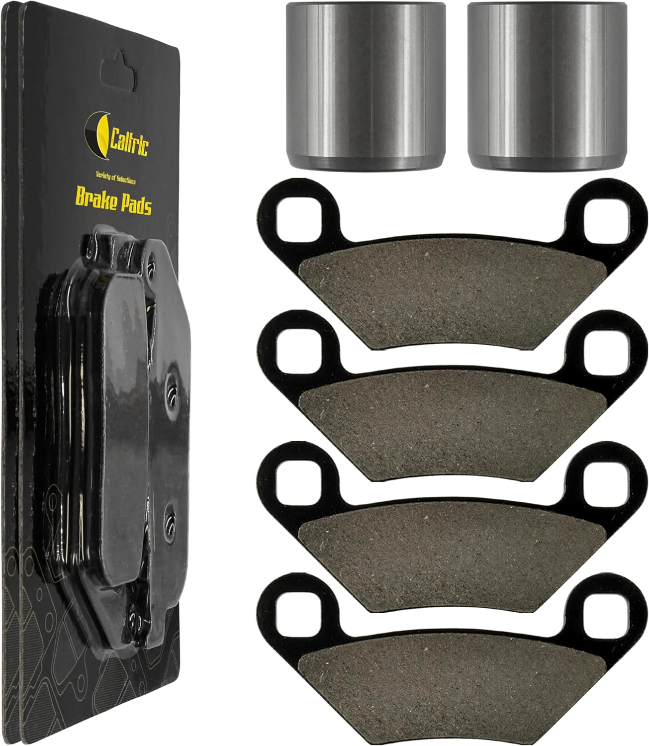 Caltric Rear Brake Caliper Piston with Pads Compatible with Polaris Sportsman X2 550 2010 2011-2014 / Sportsman X2 850 2011 / Scrambler XP 1000 2014-2018