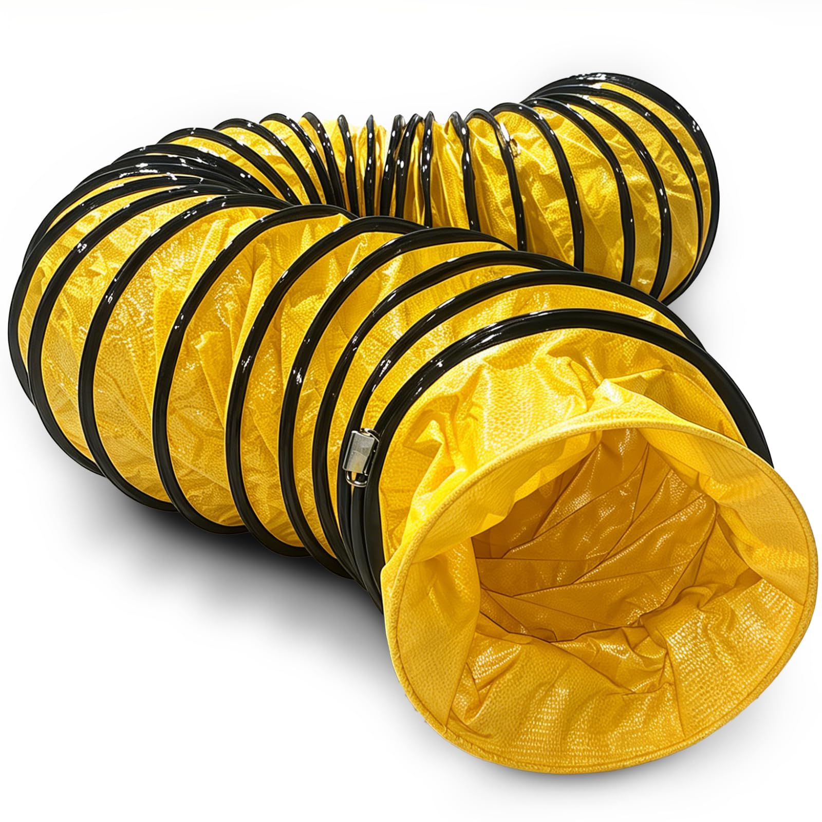 8 Inch PVC Flexible Duct with D-Shaped Rings