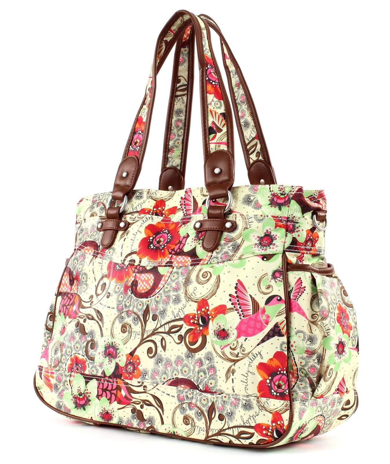 Oilily Tropical Birds Diaper Bag Cream-White