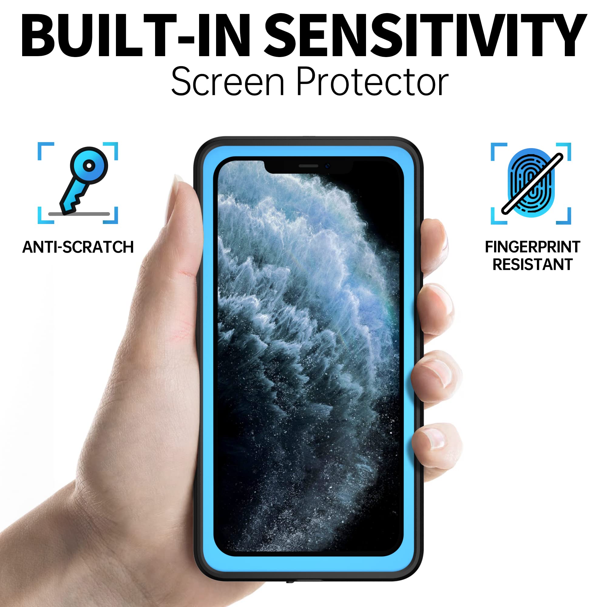 BEASTEK Funda impermeable para Apple iPhone 11 Pro, serie NRE, a prueba de golpes, bajo el agua, IP68, con protector de pantalla integrado, funda protectora resistente de cuerpo completo, para iPhone