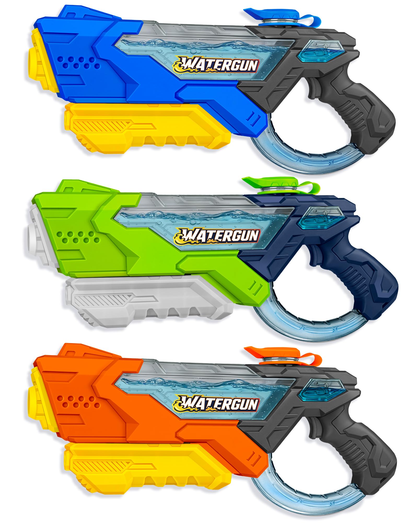 Pistola ad Acqua per Bambini – Portata 10 m, Serbatoio 600 ml, Pompa Manuale, Ricarica Veloce, Giocattolo per Piscina, Spiaggia e Giardino per Adulti e Bambini
