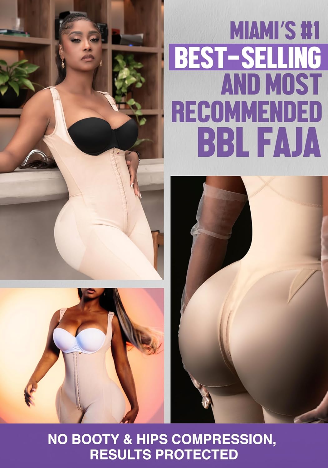 Snatched Body Fajas Colombianas Moldeadoras | Stage 1 Faja Post Surgery BBL Lipo 360 | Full Body Faja for Women - Image 3