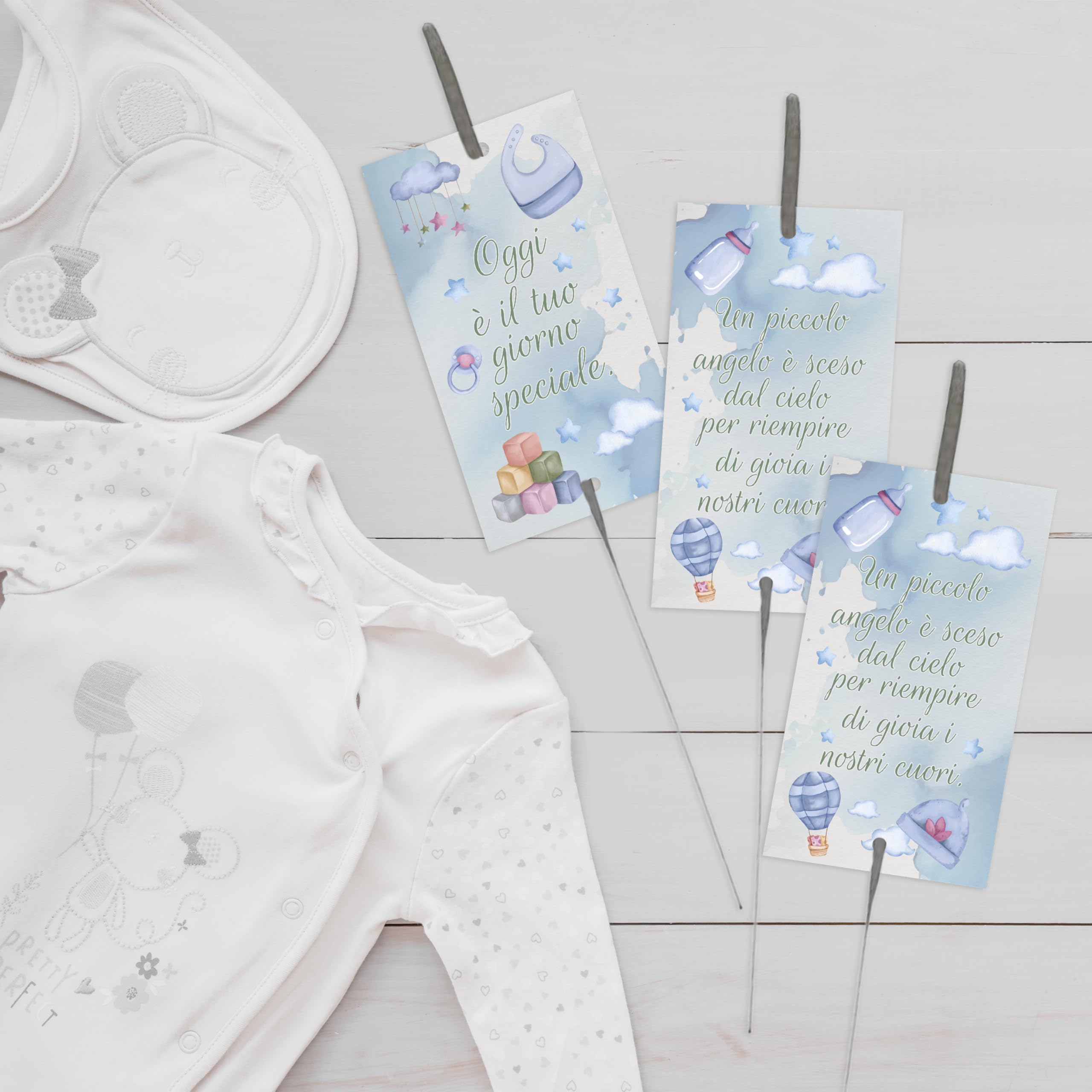 Baby Christening Decorations - 60 Cards for Bright Sparks - Wedding Favors for Christening Decorations (Sparks Not Included) - Image 3