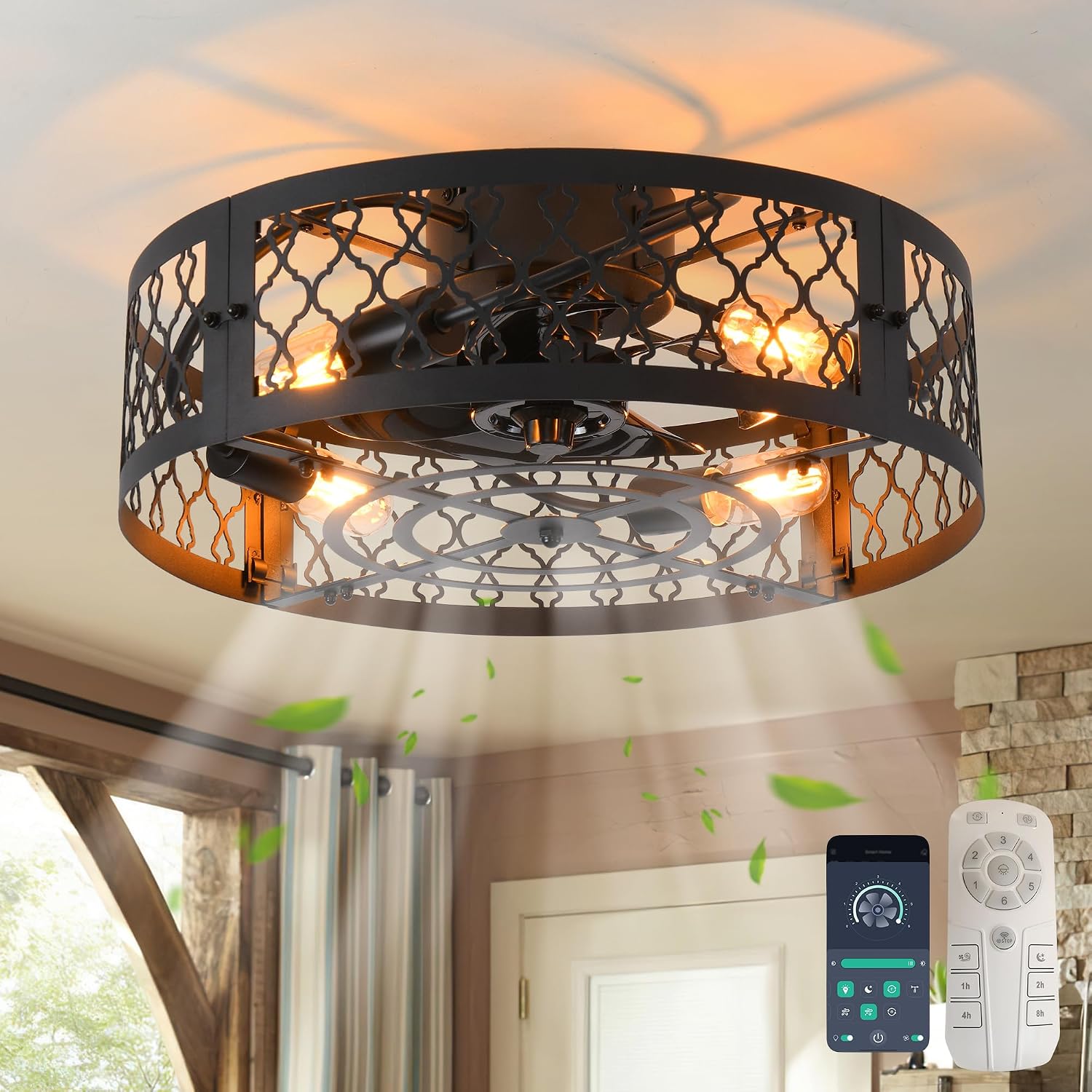 Industrial Black 4 Lights