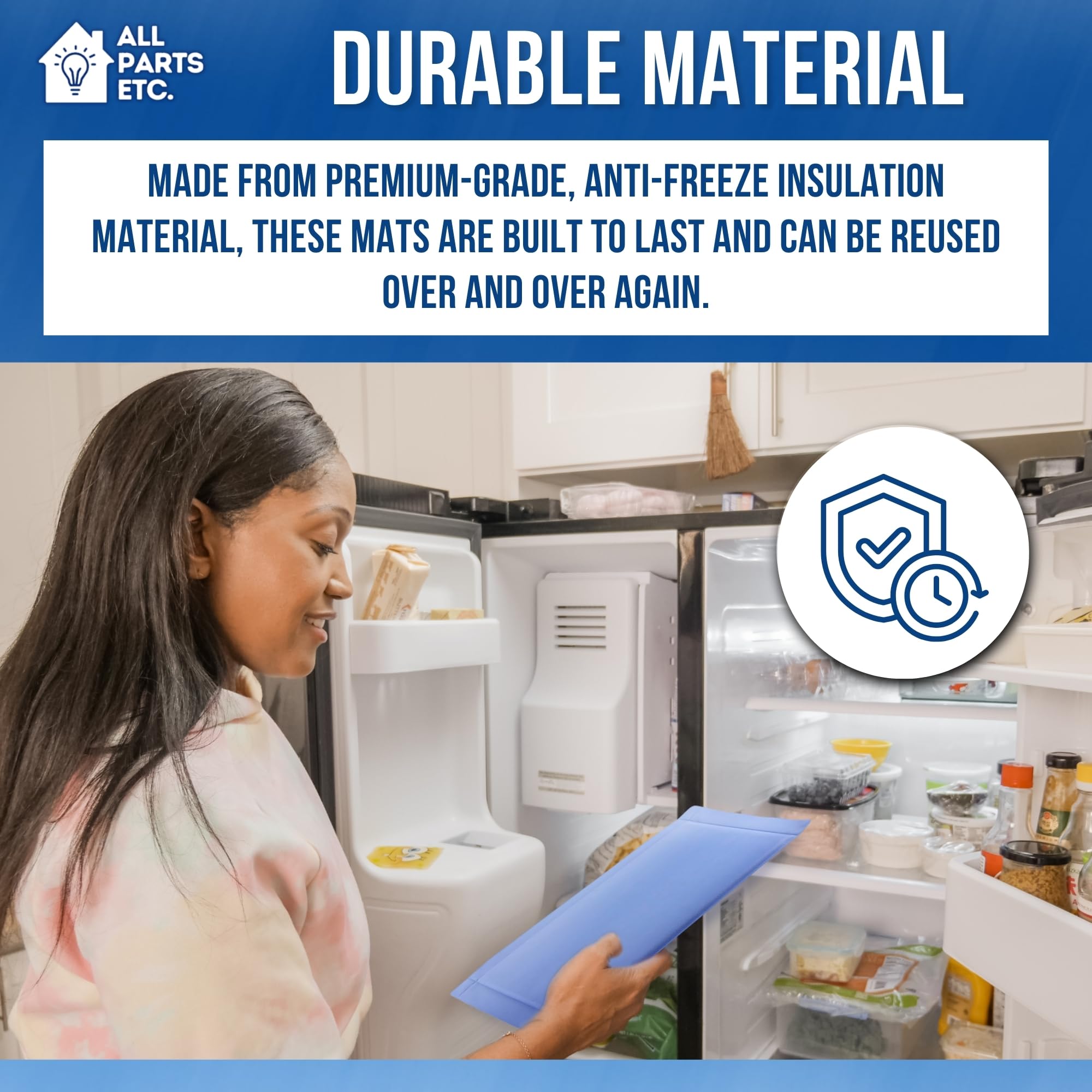 Freezer Drawer Mats 2-Pack Fridge – Anti-Frost Liners To