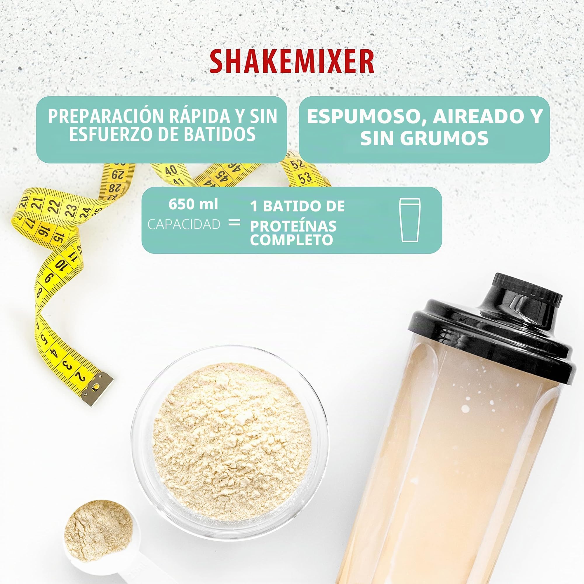 Clatronic® Batidora de bar y espumador de leche en uno, preparador de batidos con recipiente de acero inoxidable de 650 ml y práctico portavasos, batidora con 2 velocidades, 65 W, cromo, BM 3472