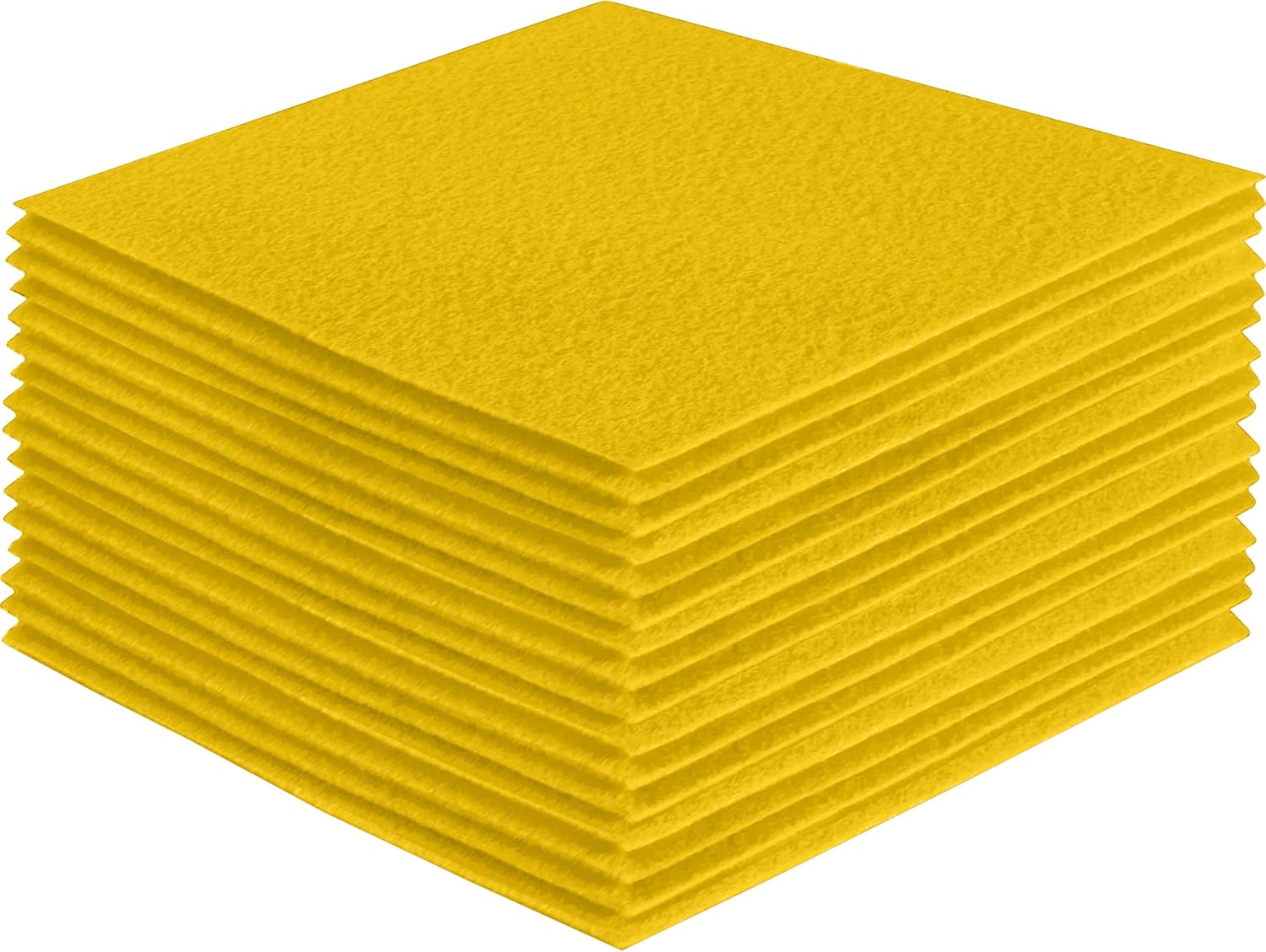 FabricLA Acrylic Felt Sheets for Crafts - Soft Precut 6 X 6 Inches (15cm X 15cm) Felt Squares - Use Felt Fabric Craft Sheets for DIY, Hobby, Costume, and Decoration - Yellow, 36 Pieces